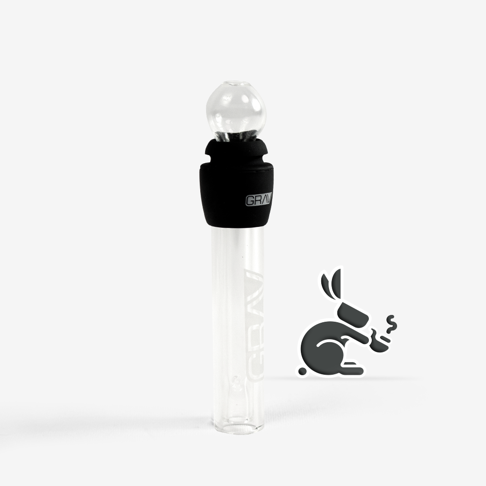 GRAV GLASS BLUNT CON OJAL DE SILICON Rabbit Smokers en
