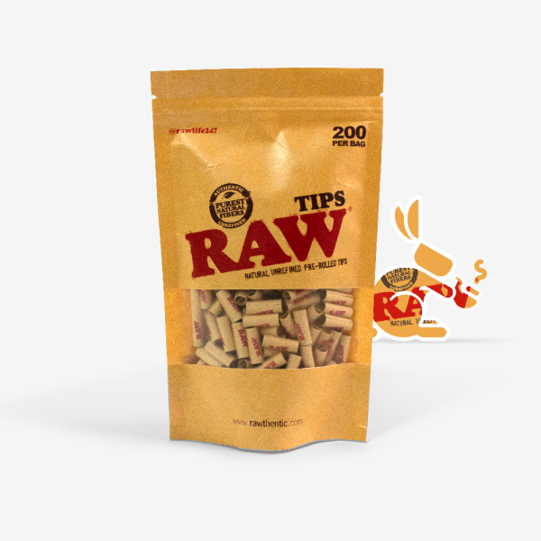 RAW Pre-Rolled Tips Bag 200