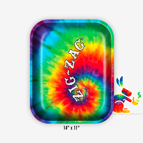 ZIG-ZAG Rolling Tray 11" x 14" - Tie Dye